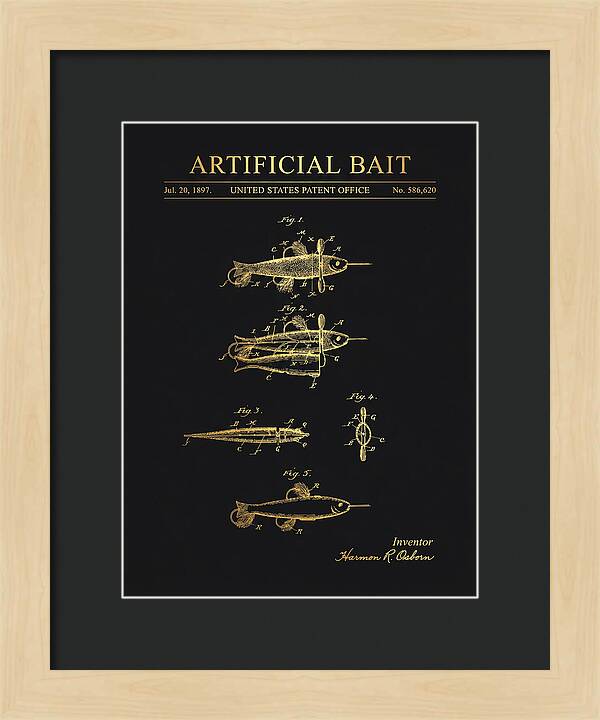Artificial Bait Gold Patent Us586620a