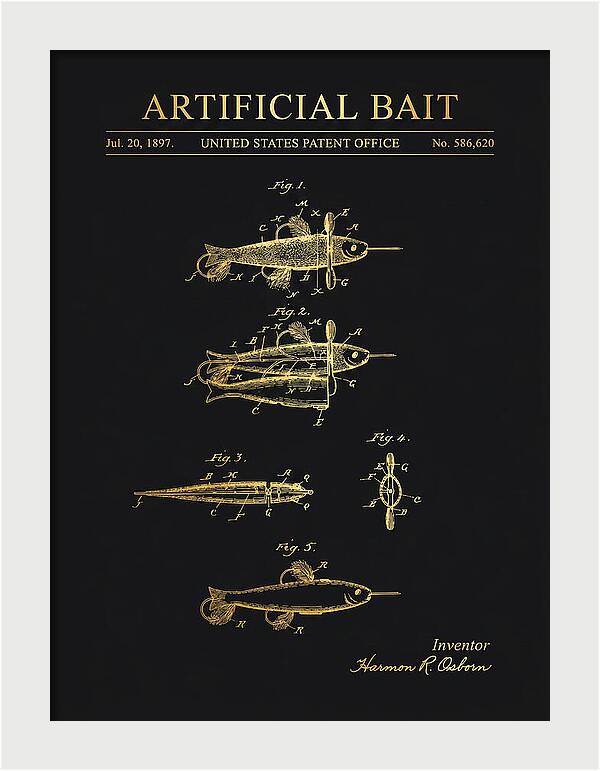 Artificial Bait Gold Patent Us586620a