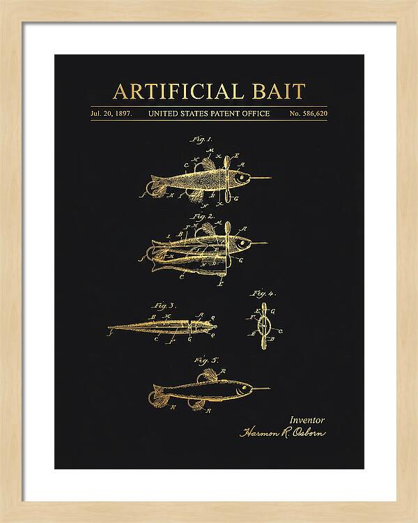 Artificial Bait Gold Patent Us586620a