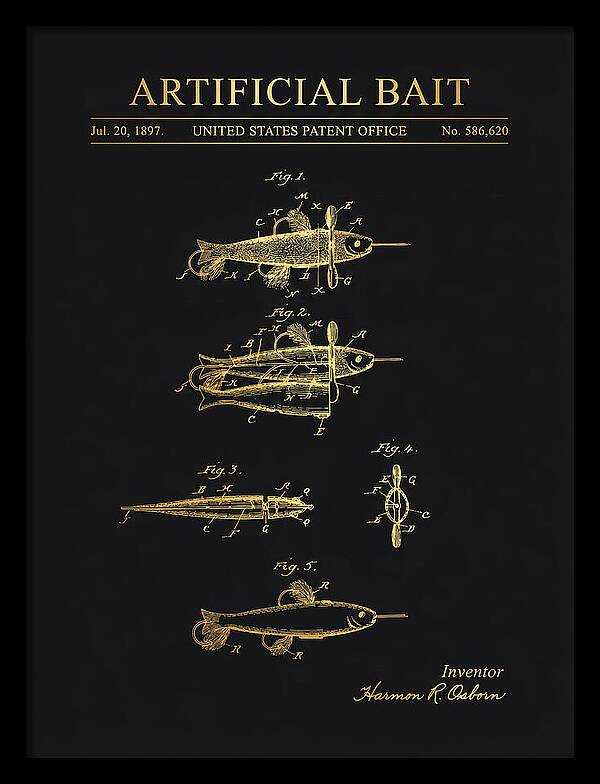 Artificial Bait Gold Patent Us586620a