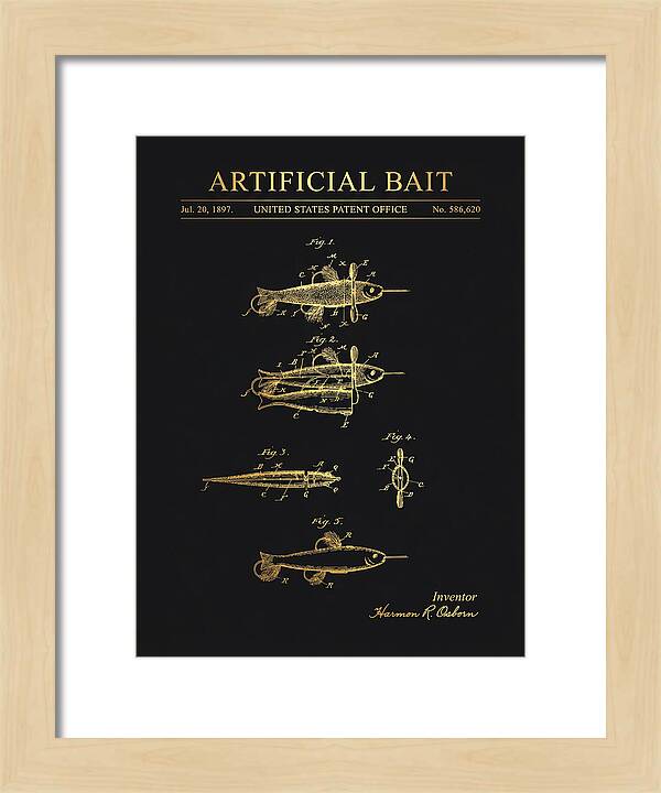 Artificial Bait Gold Patent Us586620a