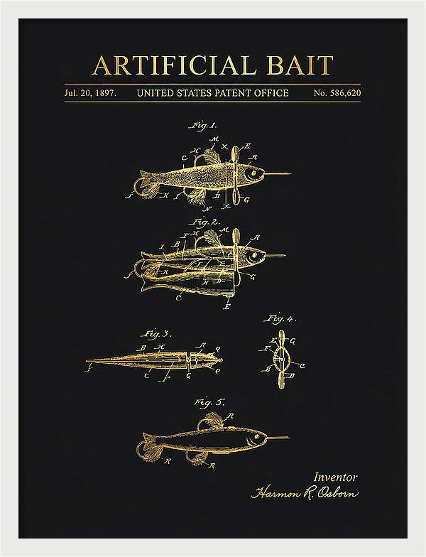 Artificial Bait Gold Patent Us586620a