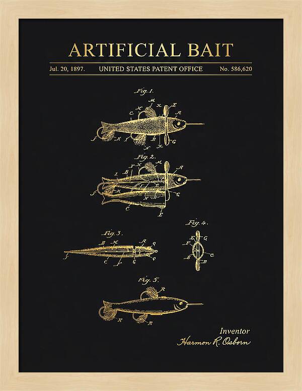 Artificial Bait Gold Patent Us586620a