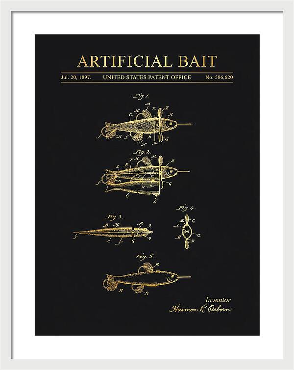 Artificial Bait Gold Patent Us586620a