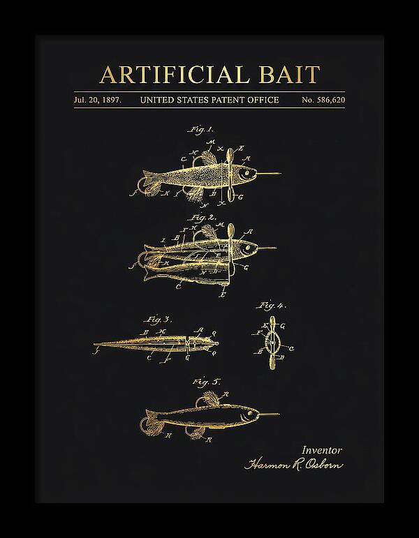 Artificial Bait Gold Patent Us586620a