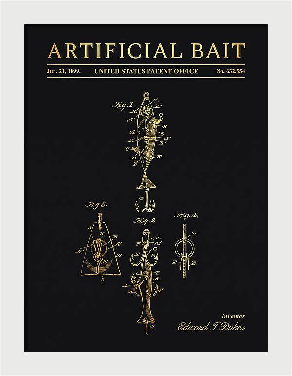 Artificial Bait Gold Patent Us632554a