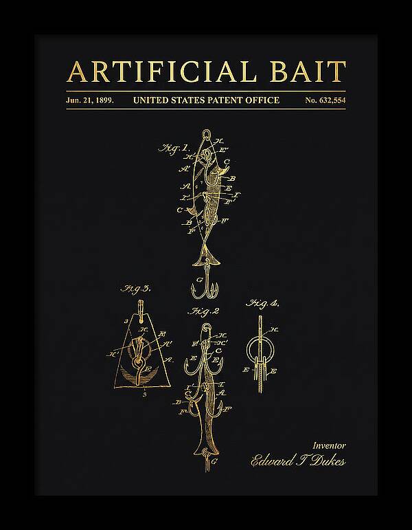 Artificial Bait Gold Patent Us632554a