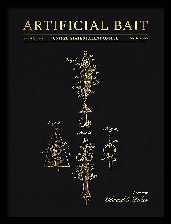 Artificial Bait Gold Patent Us632554a