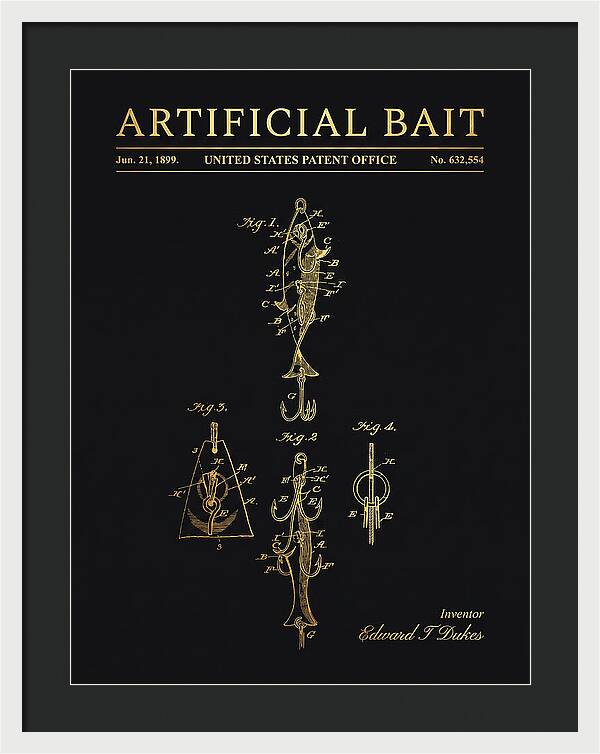 Artificial Bait Gold Patent Us632554a