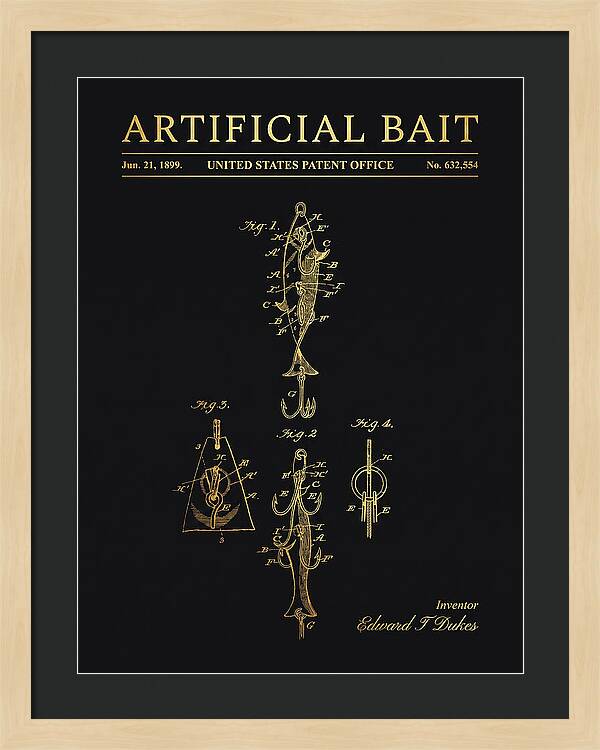 Artificial Bait Gold Patent Us632554a