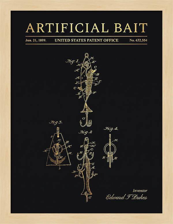 Artificial Bait Gold Patent Us632554a