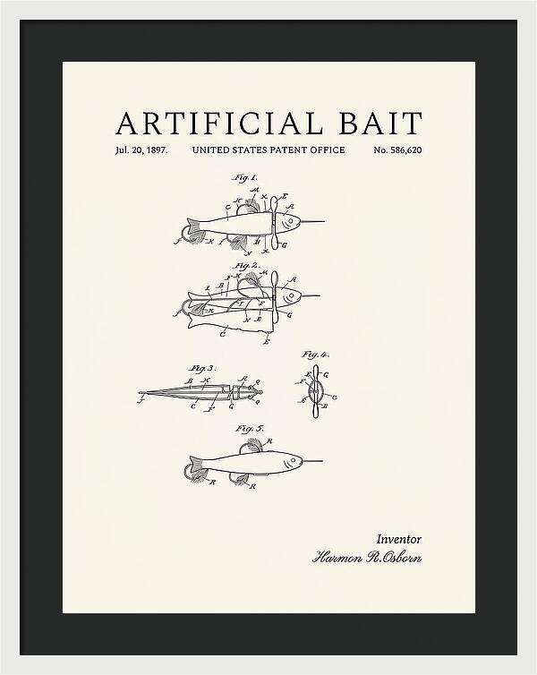 Artificial Bait Minimalist Patent Us586620a