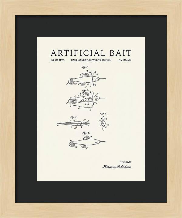 Artificial Bait Minimalist Patent Us586620a