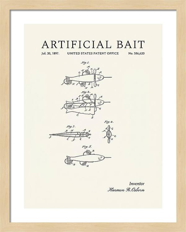 Artificial Bait Minimalist Patent Us586620a