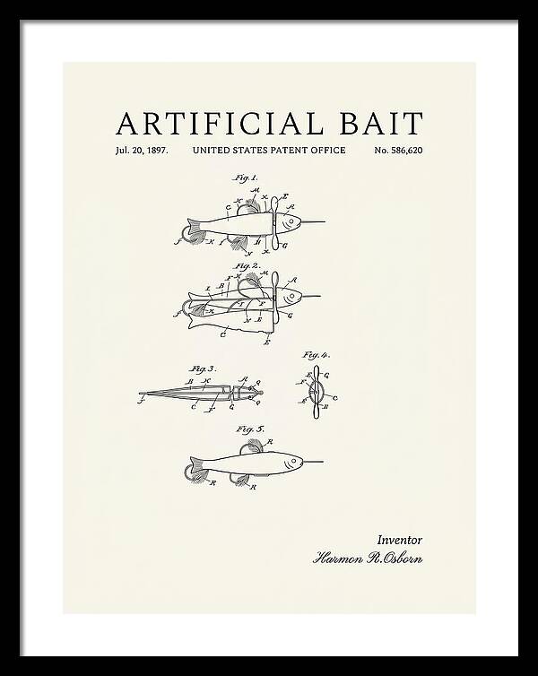 Artificial Bait Minimalist Patent Us586620a