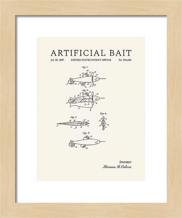 Artificial Bait Minimalist Patent Us586620a