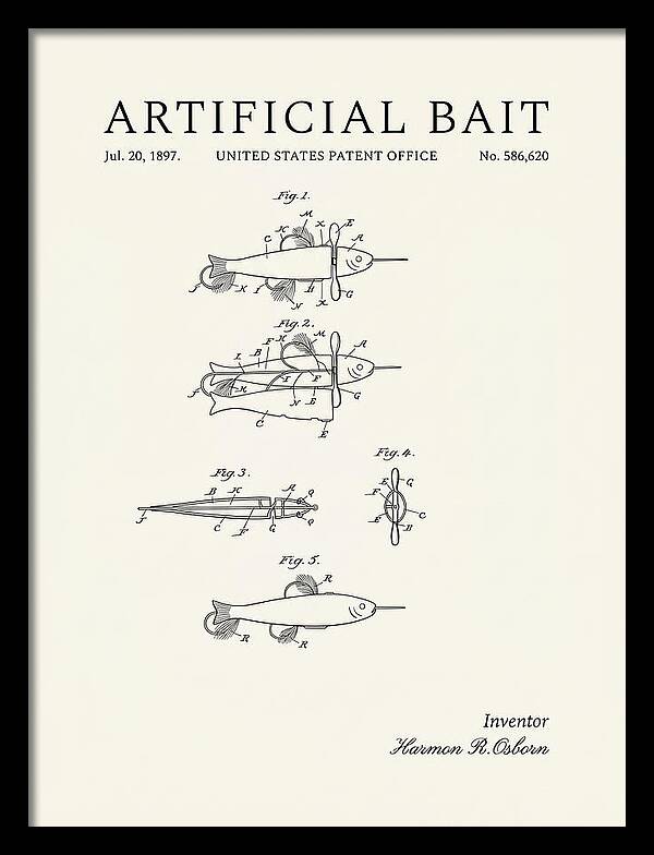 Artificial Bait Minimalist Patent Us586620a