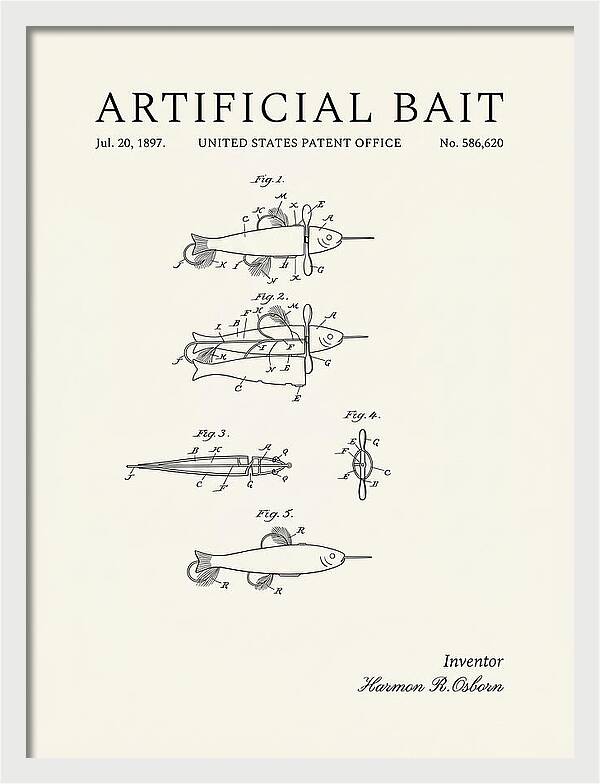 Artificial Bait Minimalist Patent Us586620a