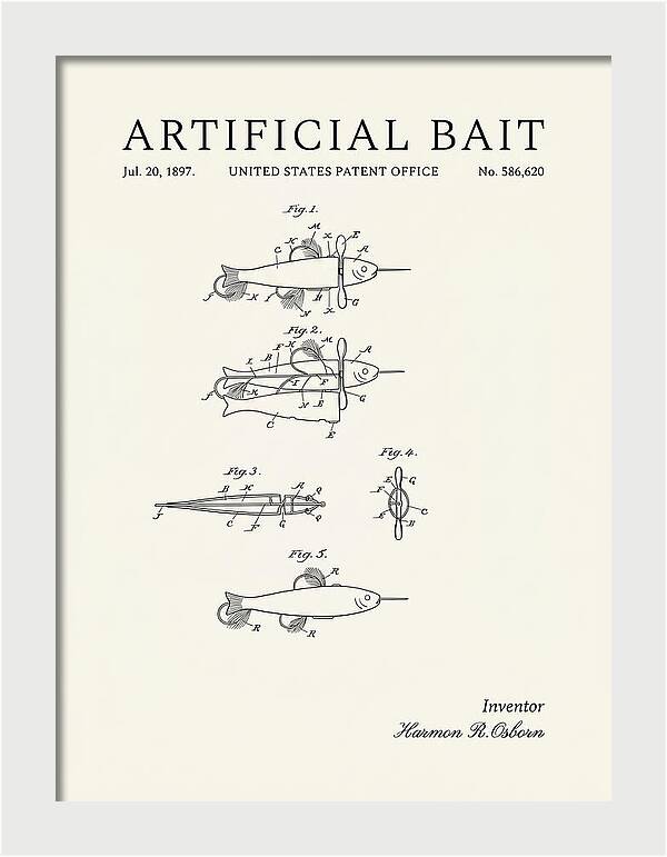Artificial Bait Minimalist Patent Us586620a