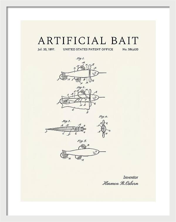 Artificial Bait Minimalist Patent Us586620a