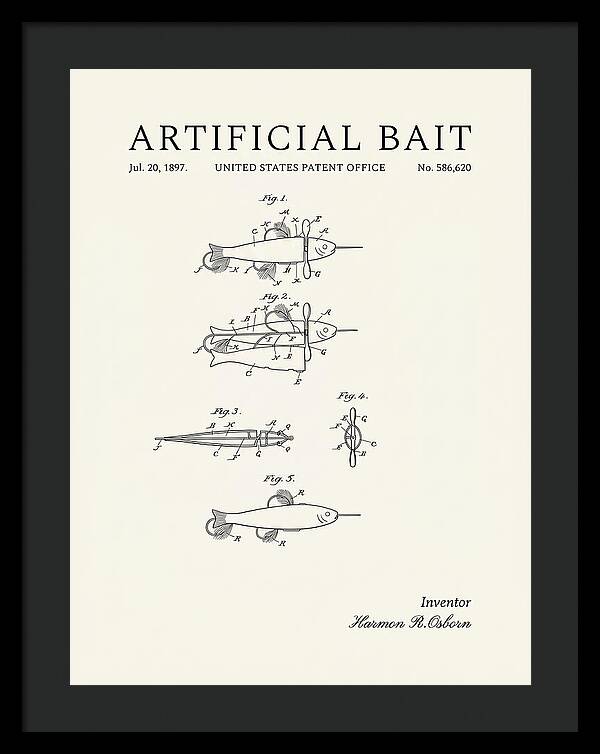 Artificial Bait Minimalist Patent Us586620a