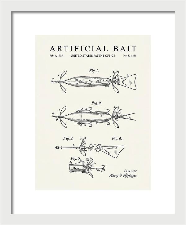 Artificial Bait Minimalist Patent Us831831a