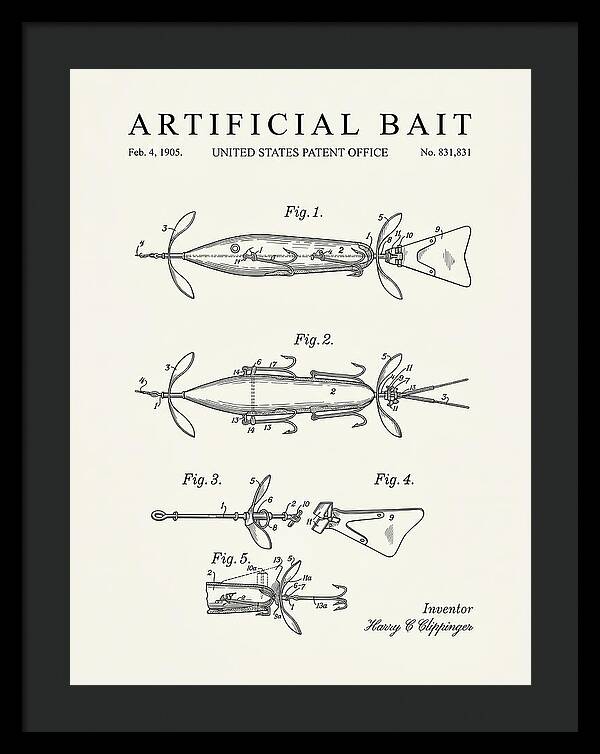 Artificial Bait Minimalist Patent Us831831a