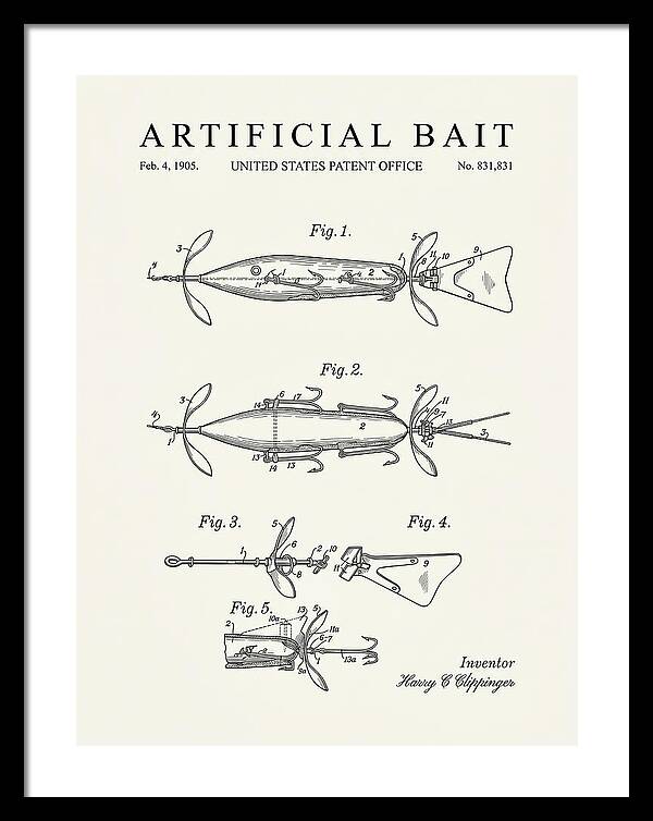 Artificial Bait Minimalist Patent Us831831a