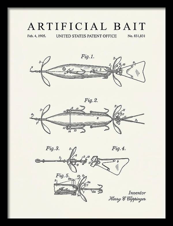 Artificial Bait Minimalist Patent Us831831a