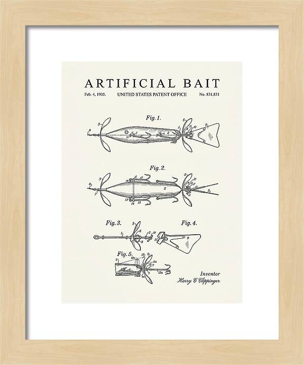 Artificial Bait Minimalist Patent Us831831a