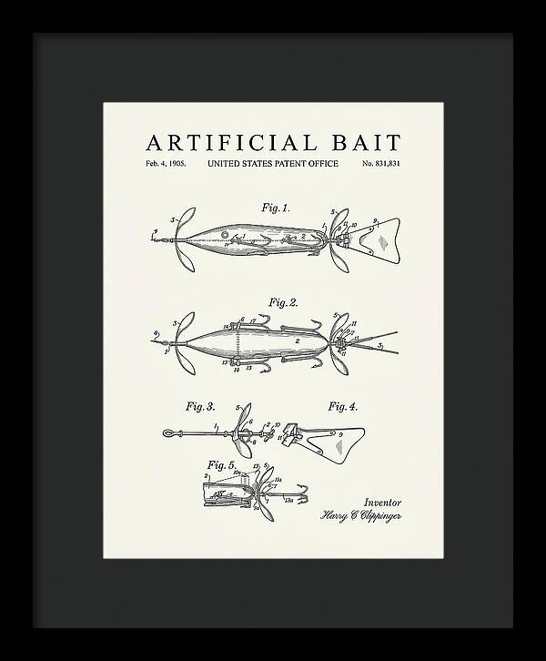 Artificial Bait Minimalist Patent Us831831a