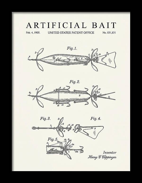 Artificial Bait Minimalist Patent Us831831a