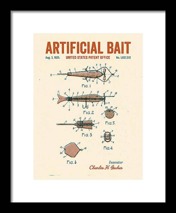 Artificial Bait Retro Patent Us1627512a