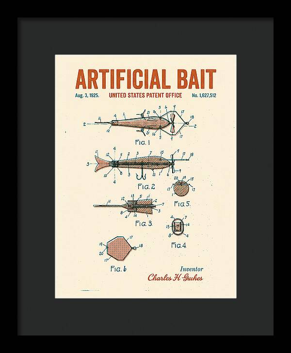 Artificial Bait Retro Patent Us1627512a