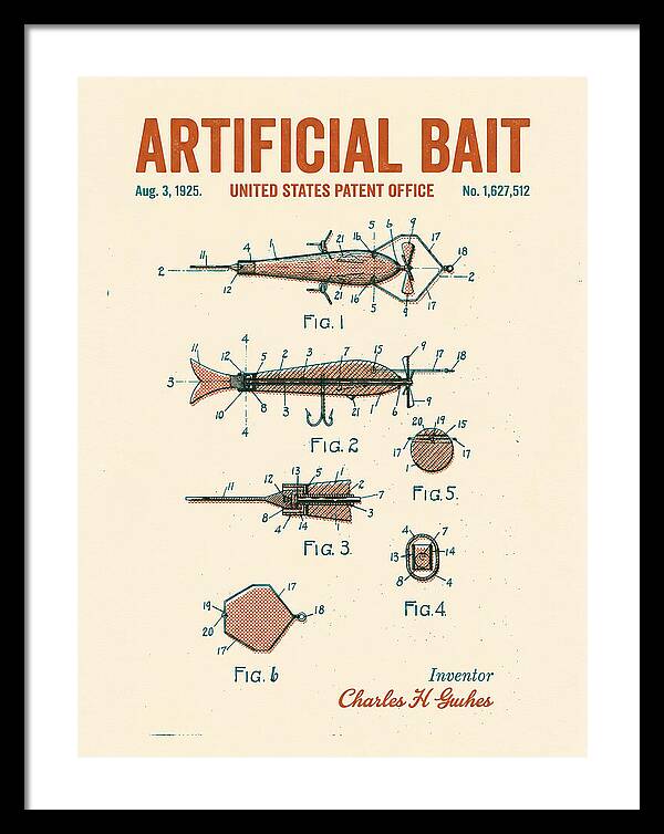 Artificial Bait Retro Patent Us1627512a