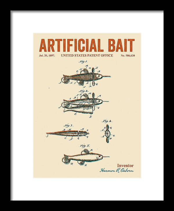 Artificial Bait Retro Patent Us586620a