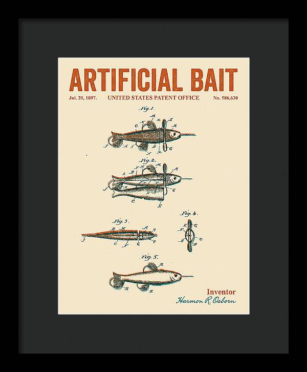 Artificial Bait Retro Patent Us586620a