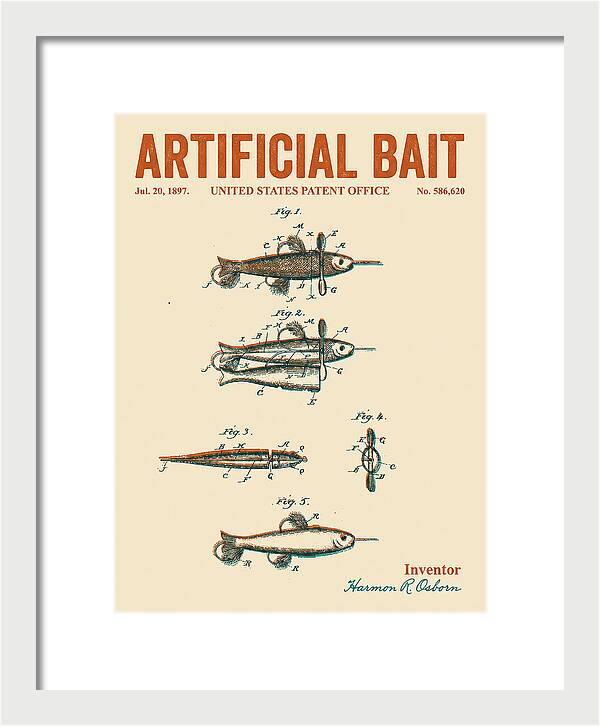 Artificial Bait Retro Patent Us586620a