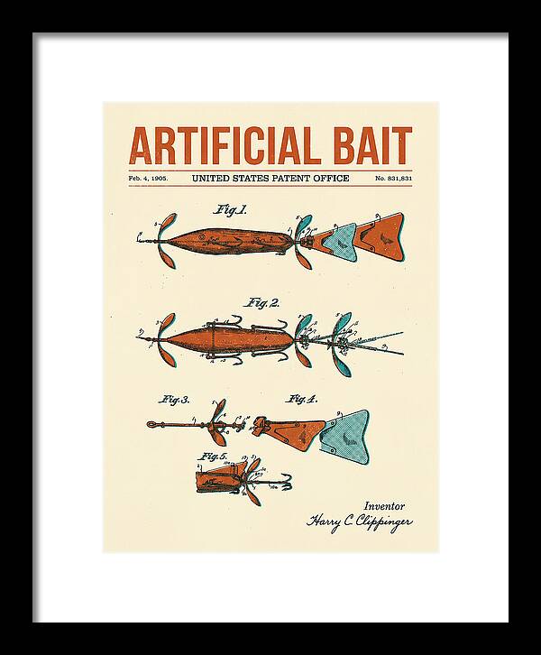 Artificial Bait Retro Patent Us831831a