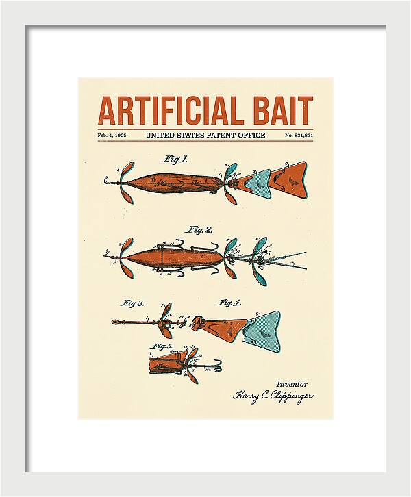 Artificial Bait Retro Patent Us831831a