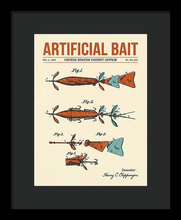 Artificial Bait Retro Patent Us831831a