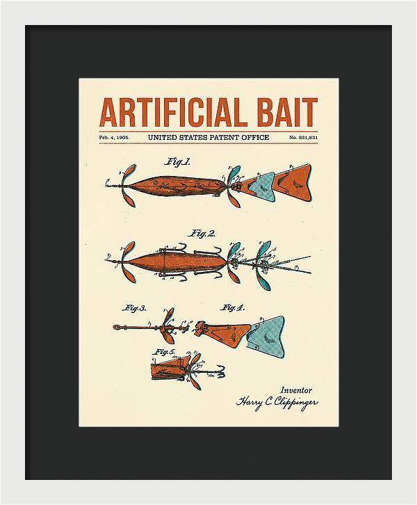 Artificial Bait Retro Patent Us831831a