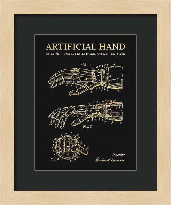 Artificial Hand Gold Patent Us1042413a
