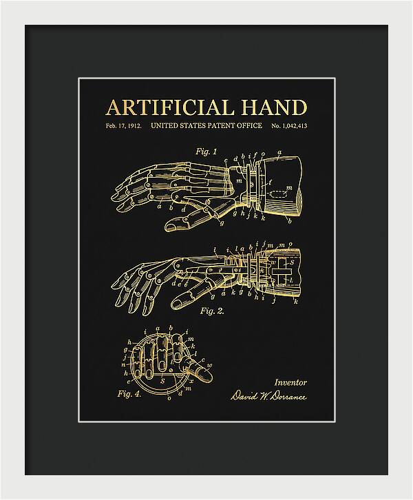 Artificial Hand Gold Patent Us1042413a