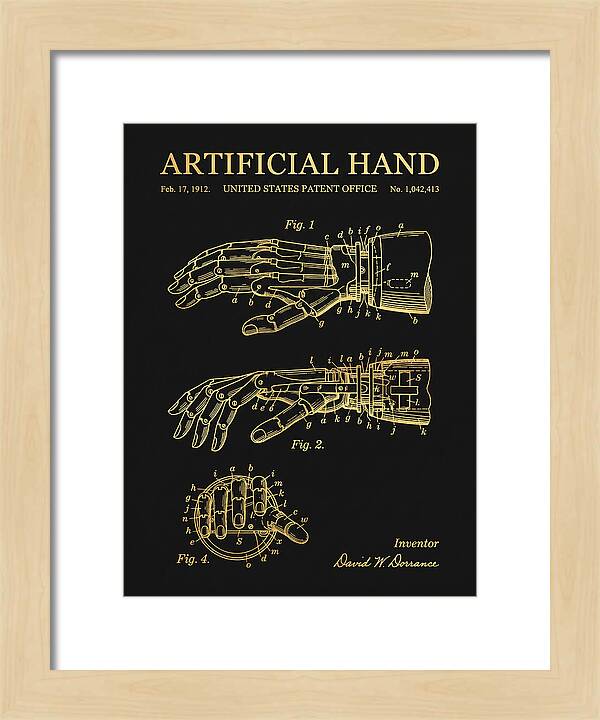 Artificial Hand Gold Patent Us1042413a