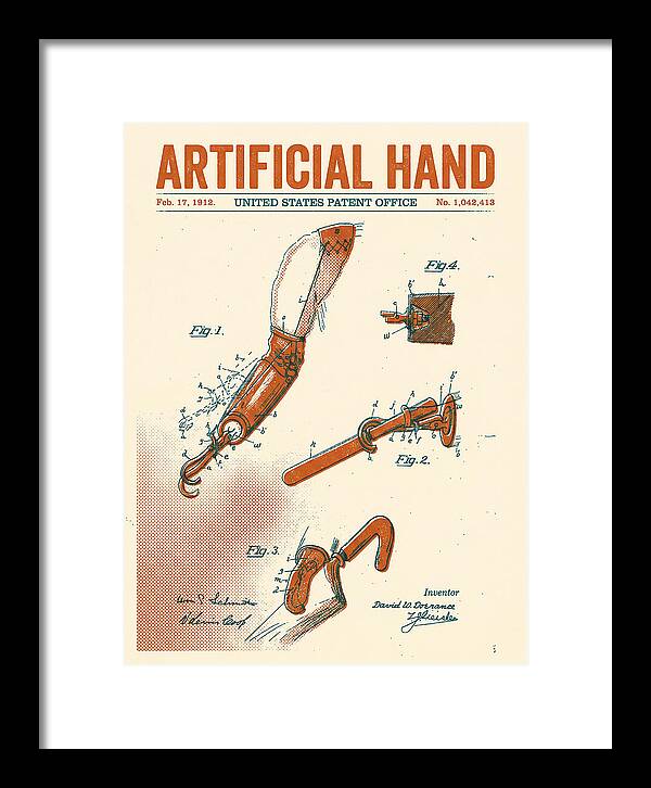 Artificial Hand Retro Patent Us1042413a