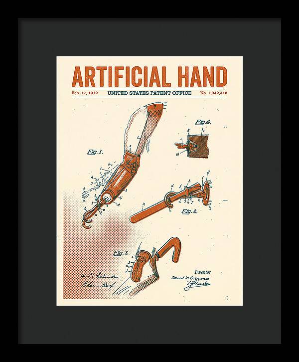 Artificial Hand Retro Patent Us1042413a