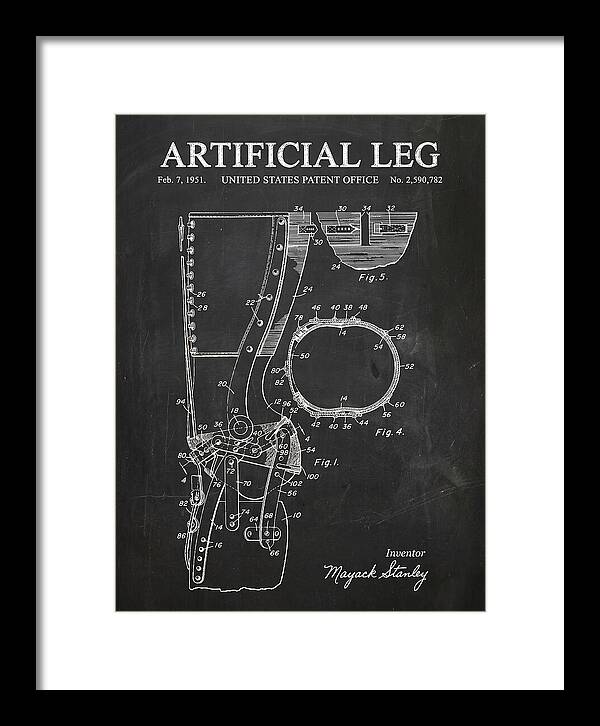 Artificial Leg Chalkboard Patent Us2590782a