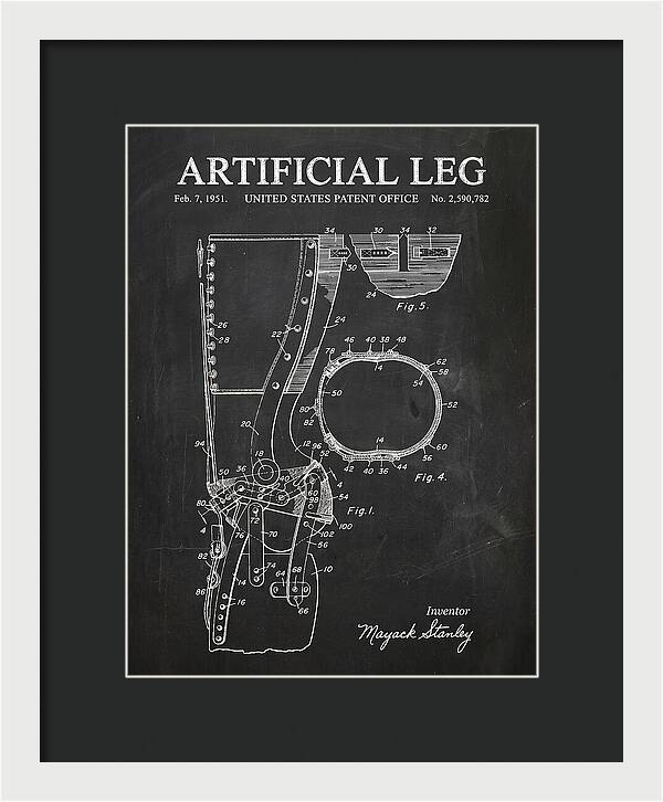 Artificial Leg Chalkboard Patent Us2590782a