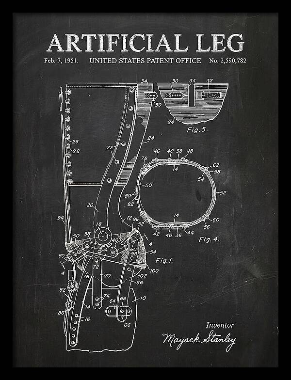 Artificial Leg Chalkboard Patent Us2590782a